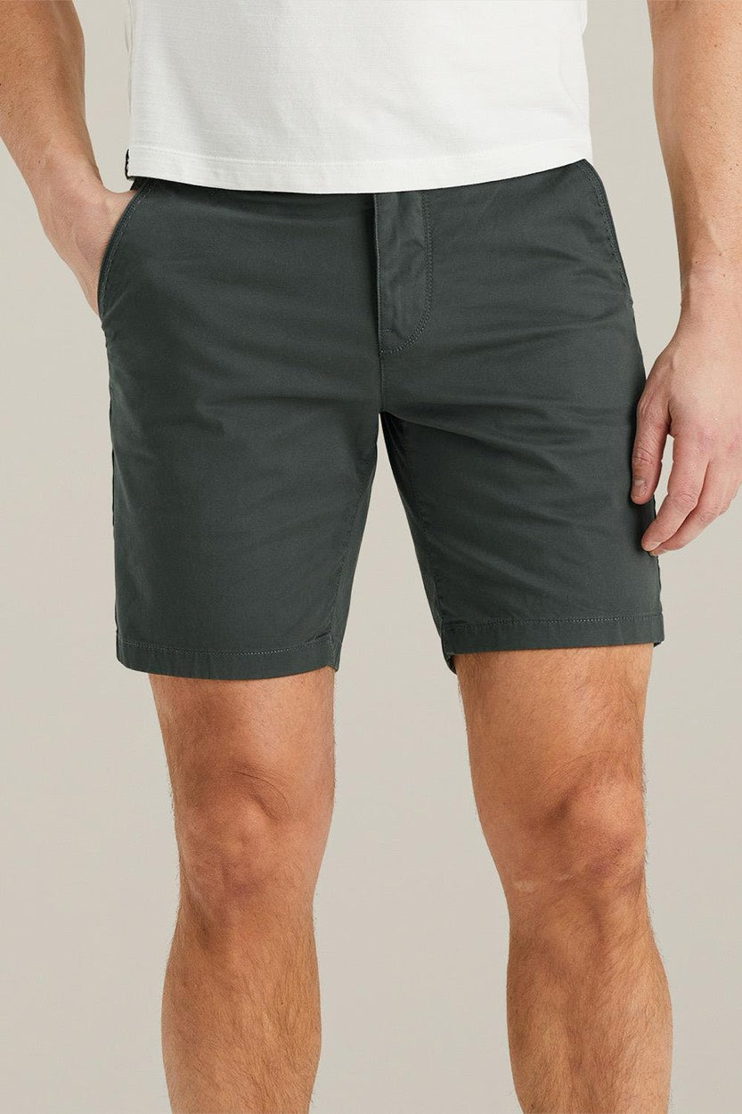 V65 Shorts Fine Twill Stretch - Donkergroen