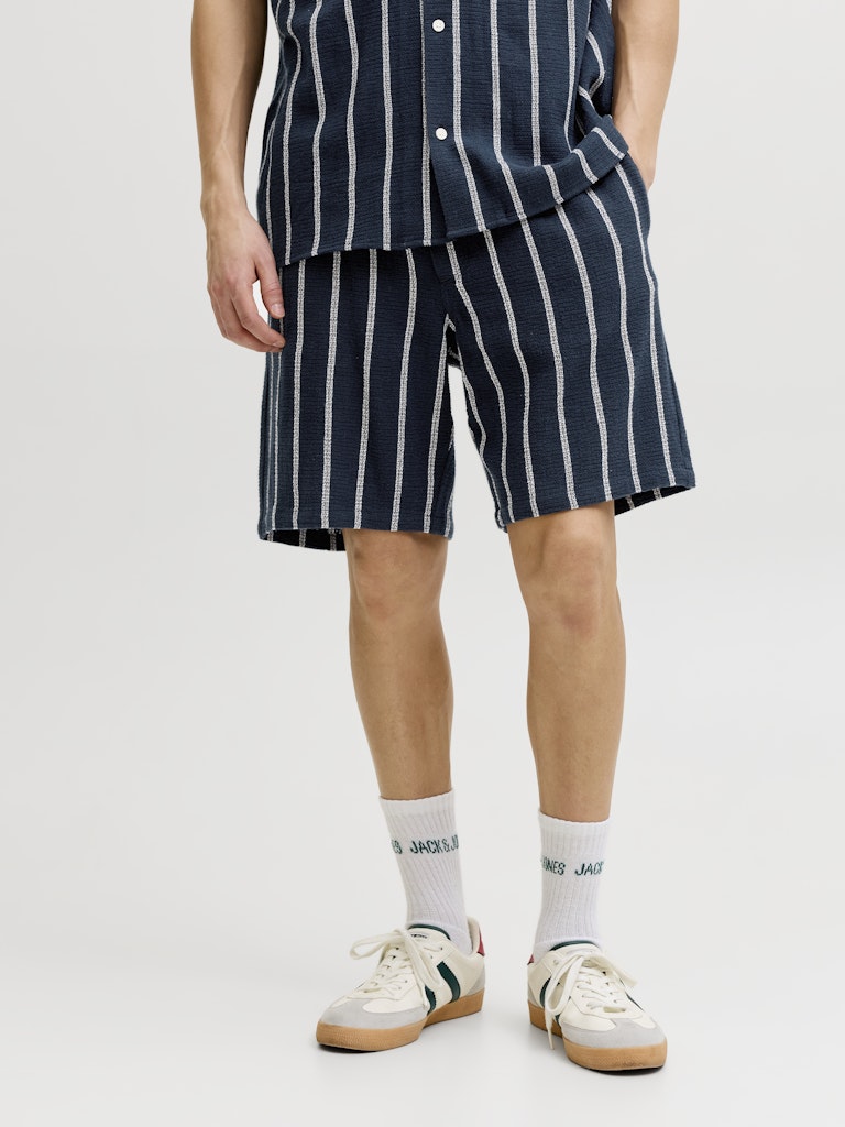 Jpstjaiden Coba Stripe Jog Shorts Reg Sn - Blauw Dessin