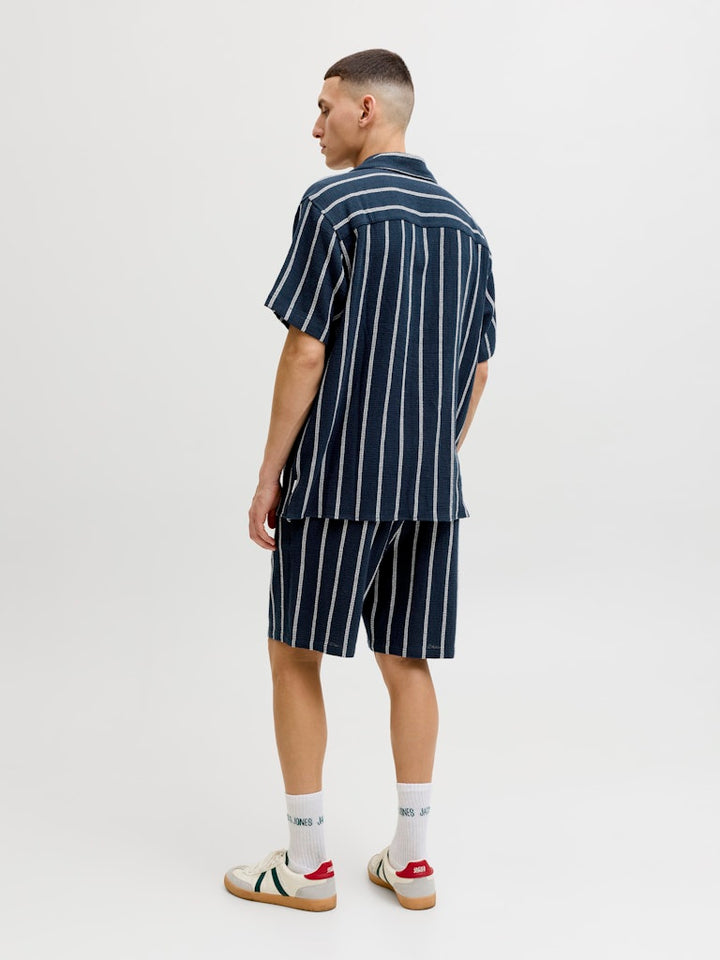 Jpstjaiden Coba Stripe Jog Shorts Reg Sn - Blauw Dessin