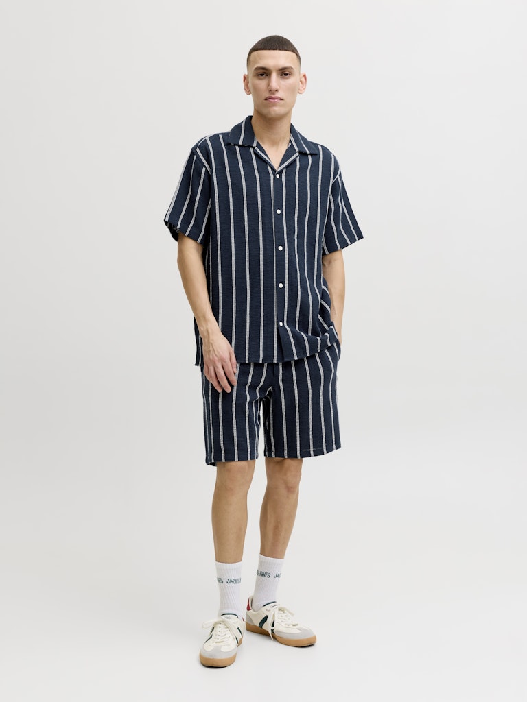 Jpstjaiden Coba Stripe Jog Shorts Reg Sn - Blauw Dessin