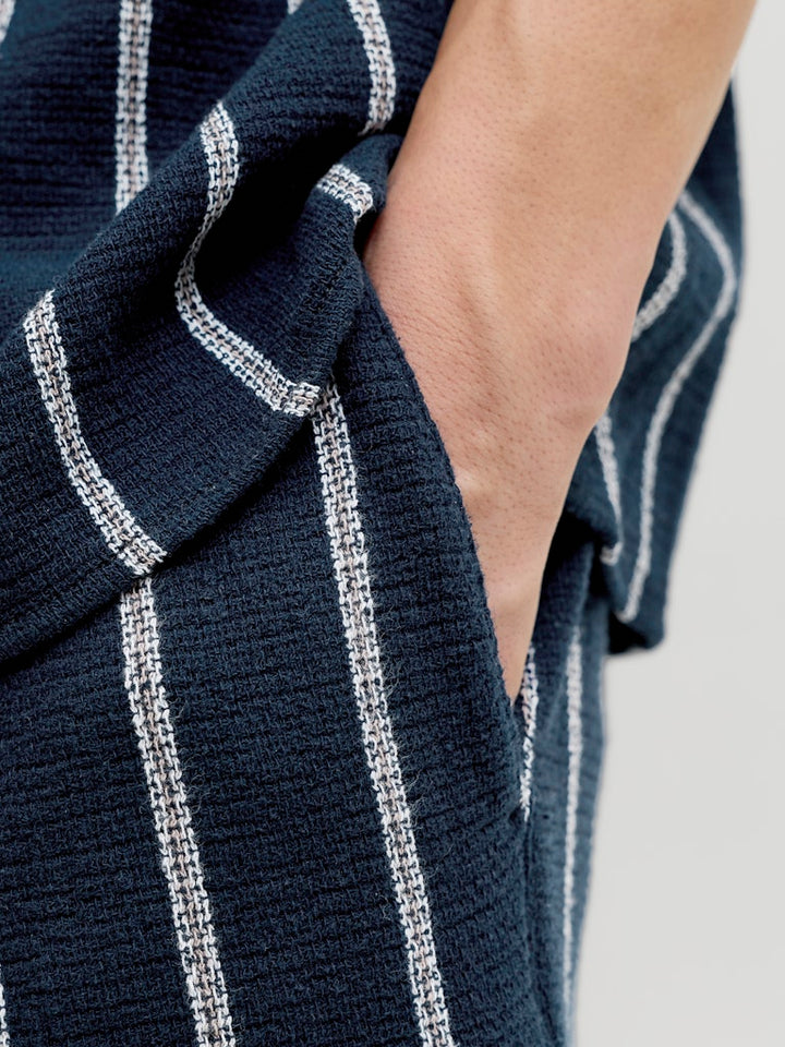 Jpstjaiden Coba Stripe Jog Shorts Reg Sn - Blauw Dessin