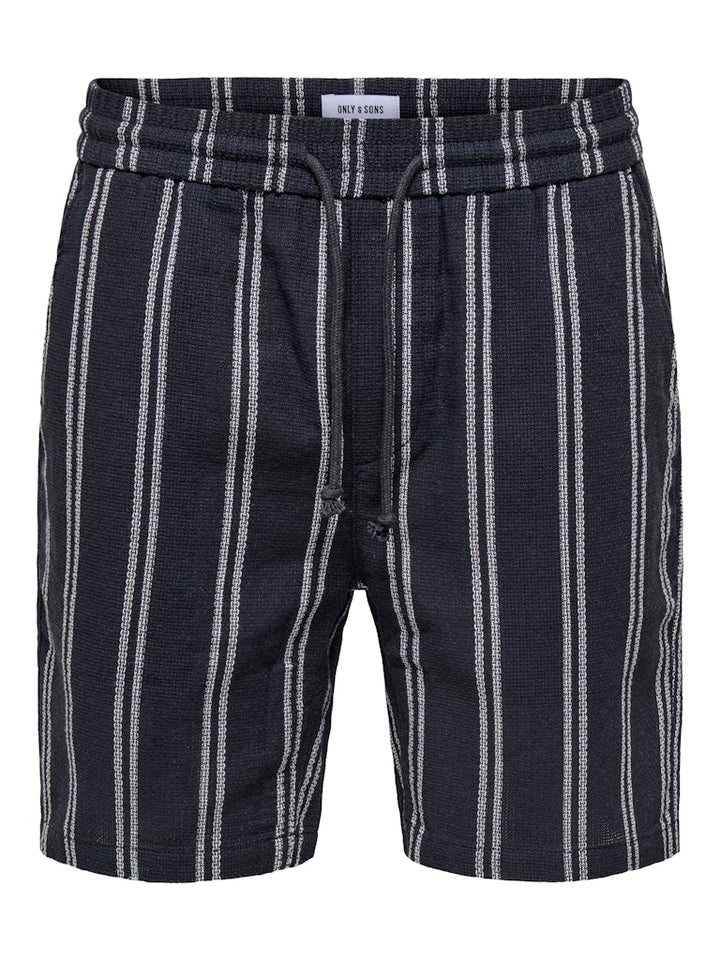 Onstrev Life Reg Struc Stripe Short - Blauw Dessin