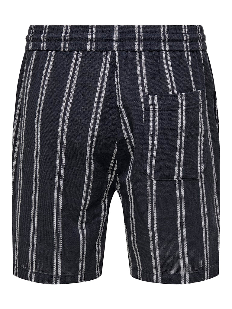 Onstrev Life Reg Struc Stripe Short - Blauw Dessin