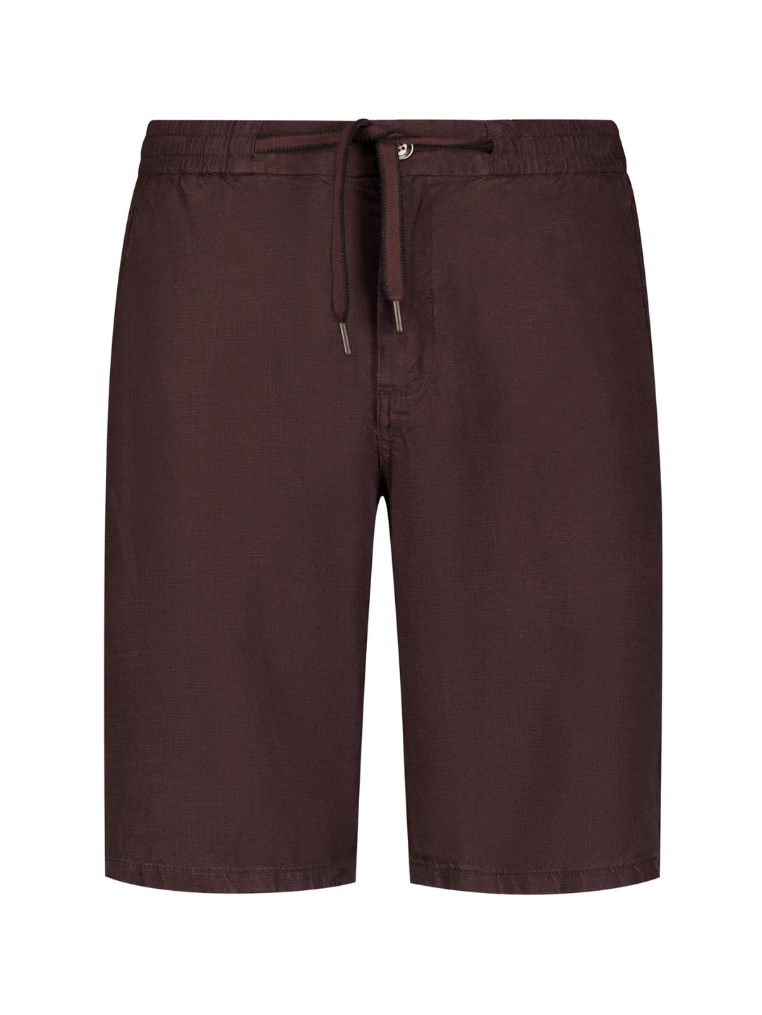 Short Chino With Linen, Garment Dyed - Bruin