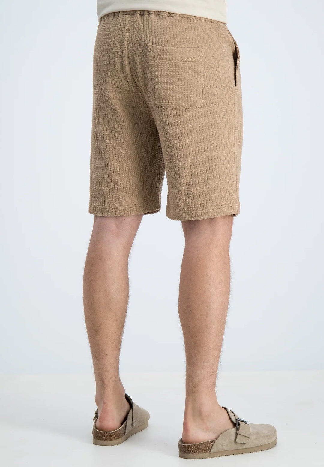 Korte Broek Met Waffel Structuur - Bruin