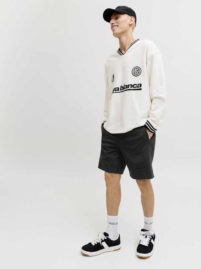 Jpstgordon Base Sweat Shorts Srt Sn - Zwart