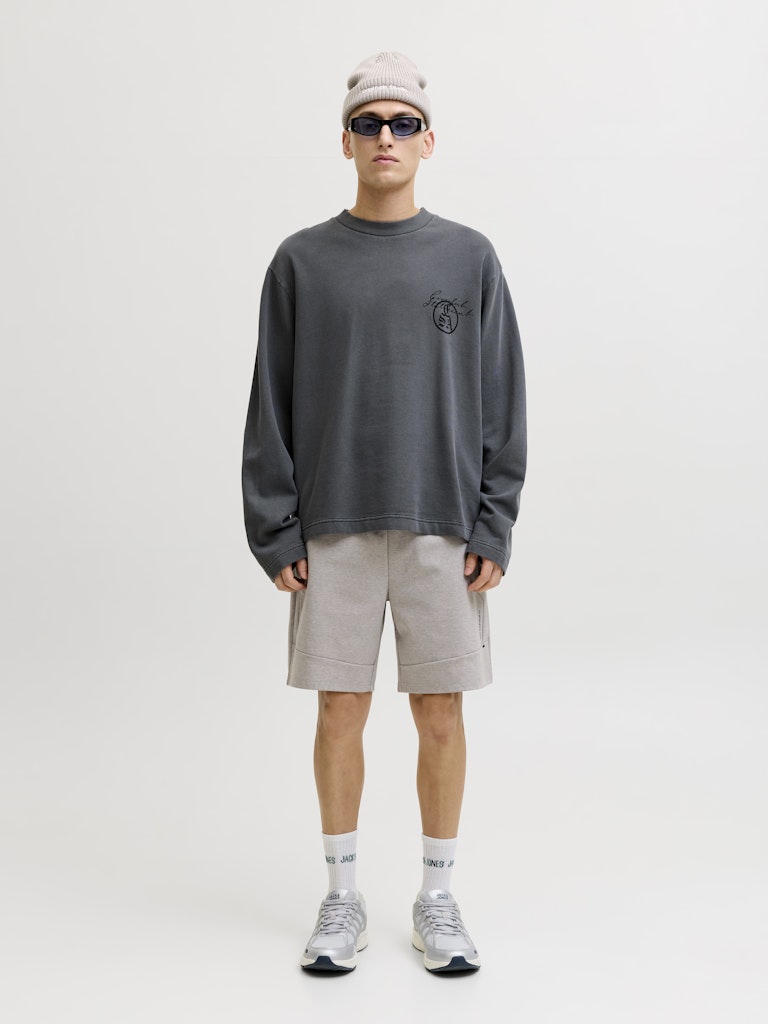 Jpstgordon Base Sweat Shorts Srt Sn - Lichtgrijs