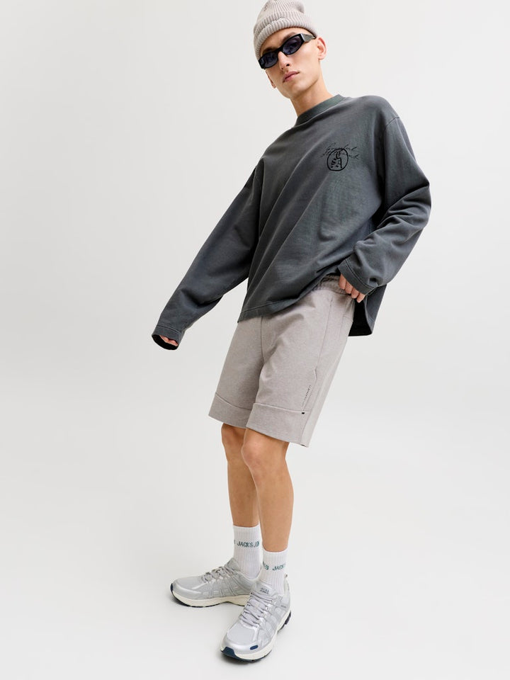 Jpstgordon Base Sweat Shorts Srt Sn - Lichtgrijs
