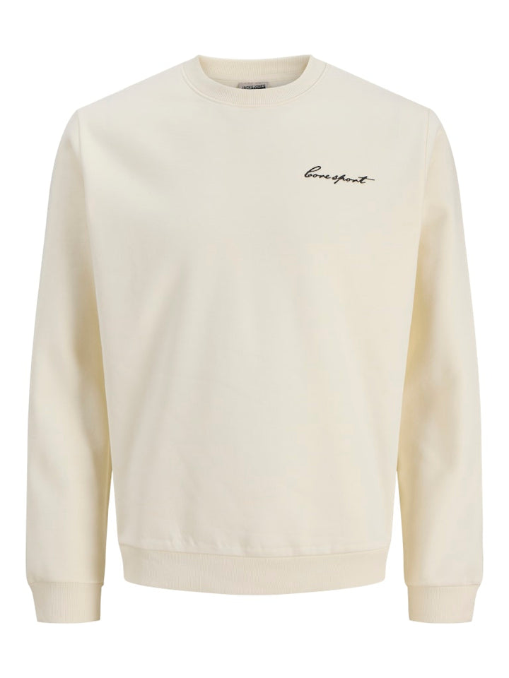 Jcodust Script Sweat Crew Neck - Off-white