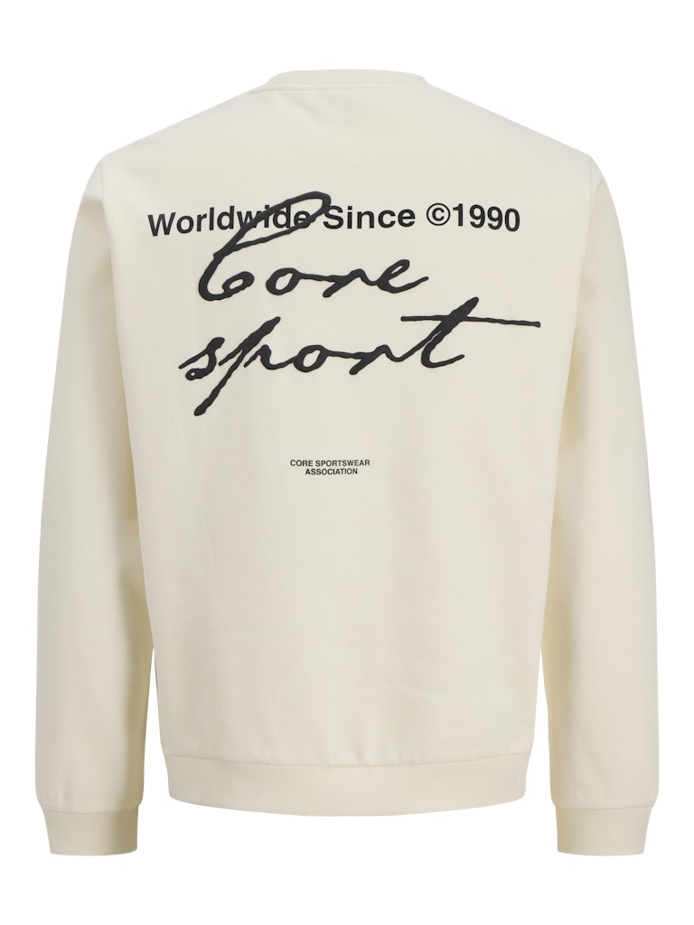 Jcodust Script Sweat Crew Neck - Off-white