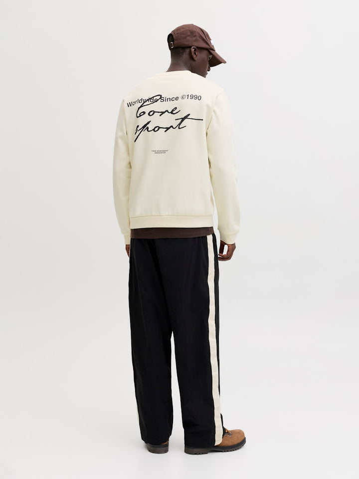 Jcodust Script Sweat Crew Neck - Off-white