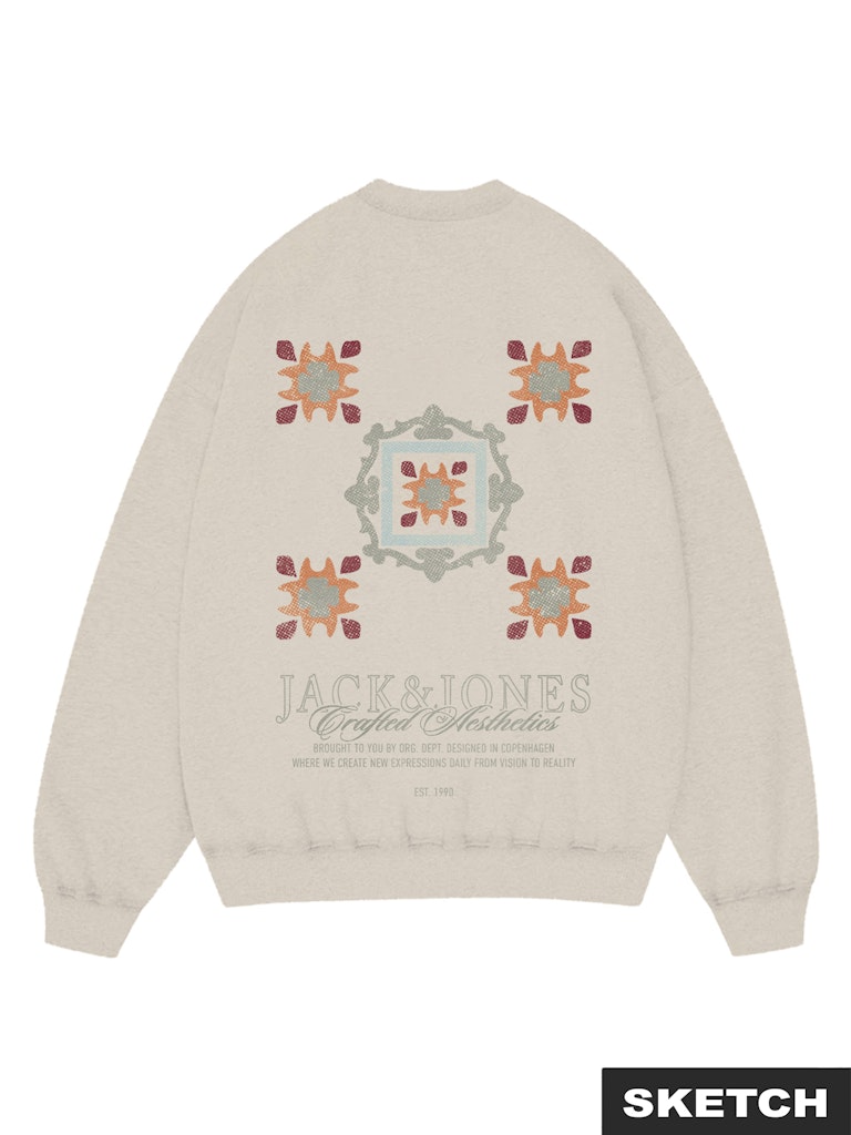 Jorbleecker Aop Box Sweat Crew Neck - Off-white
