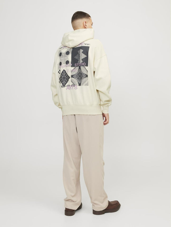 Jornoho Back Graphic Sweat Hood - Off-white