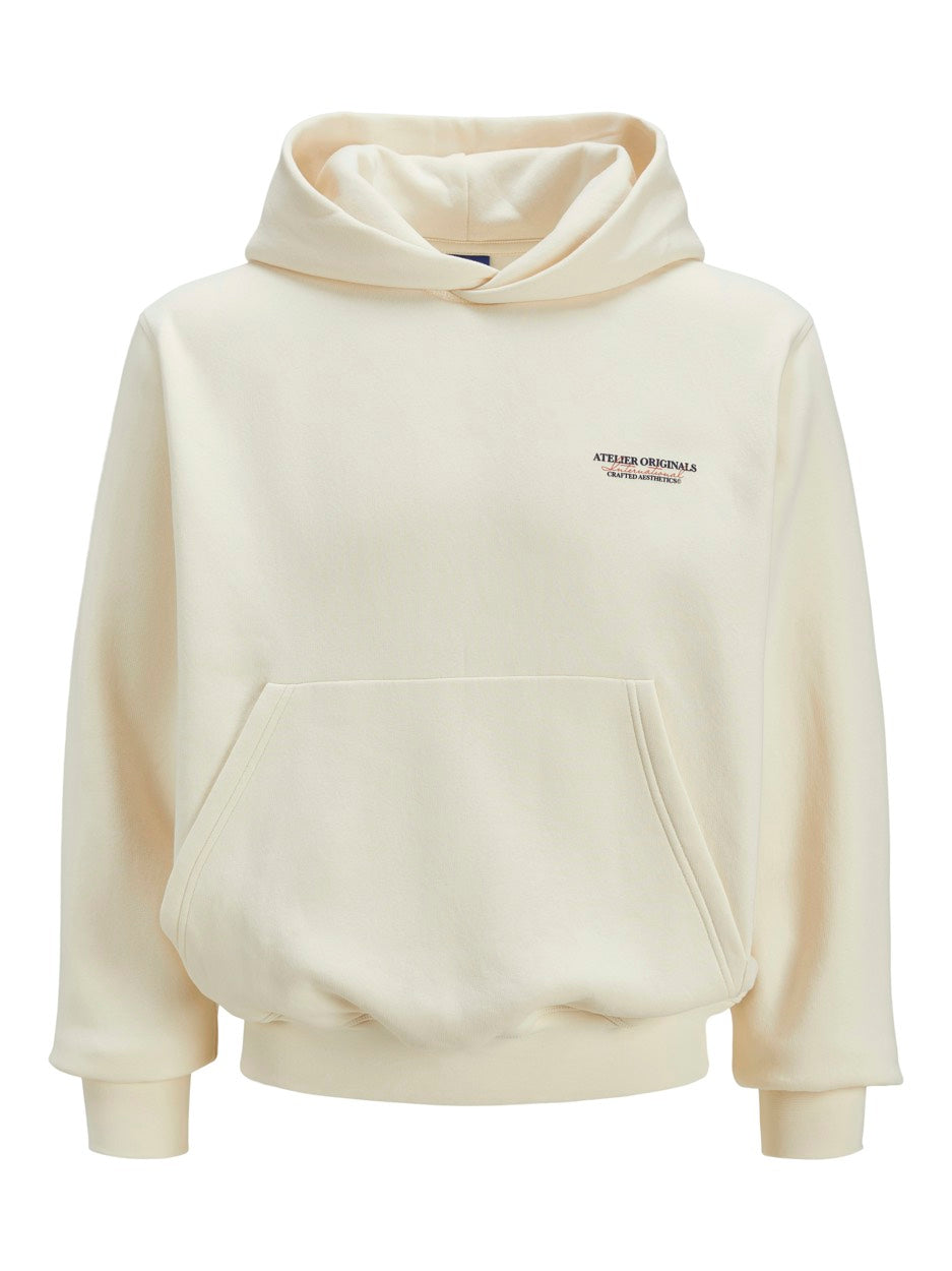 Jorislington Back Sweat Hood Sn - Ecru