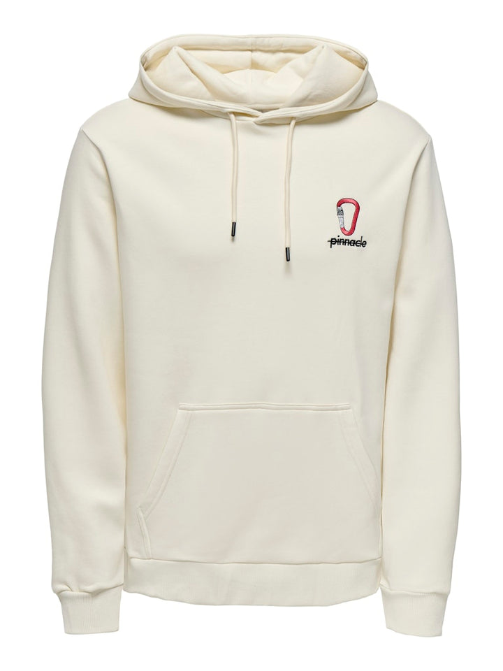 Onsceres Kenny Reg Ls Hoodie Sweat - Ecru