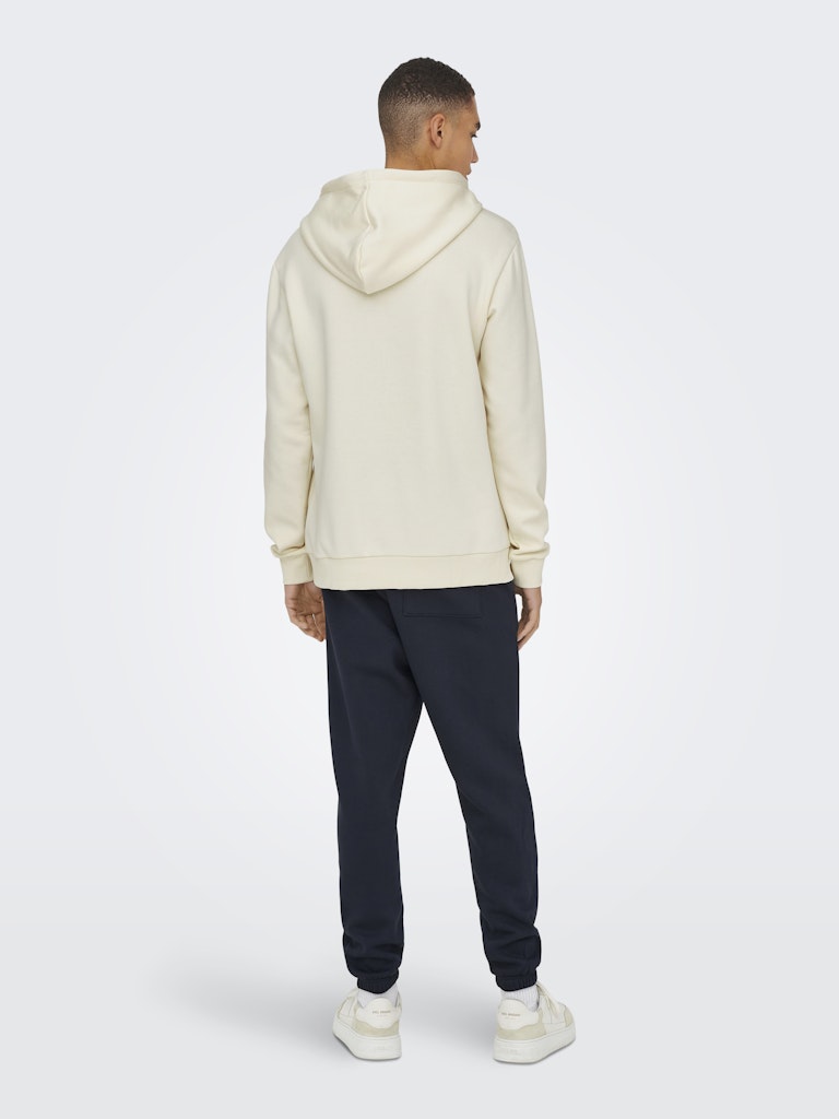 Onsceres Kenny Reg Ls Hoodie Sweat - Ecru