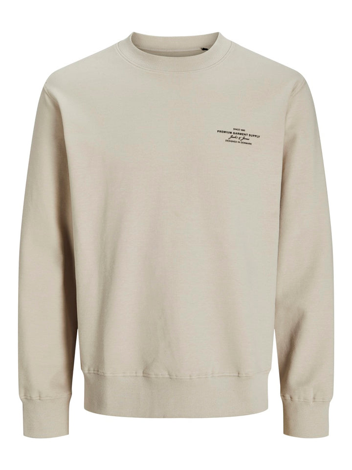 Jprblachad Branding Sweat Crew Neck - Zand