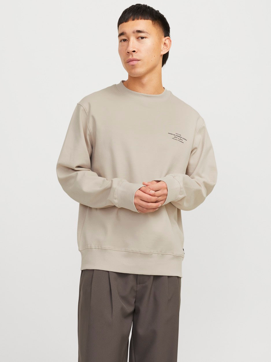 Jprblachad Branding Sweat Crew Neck - Zand