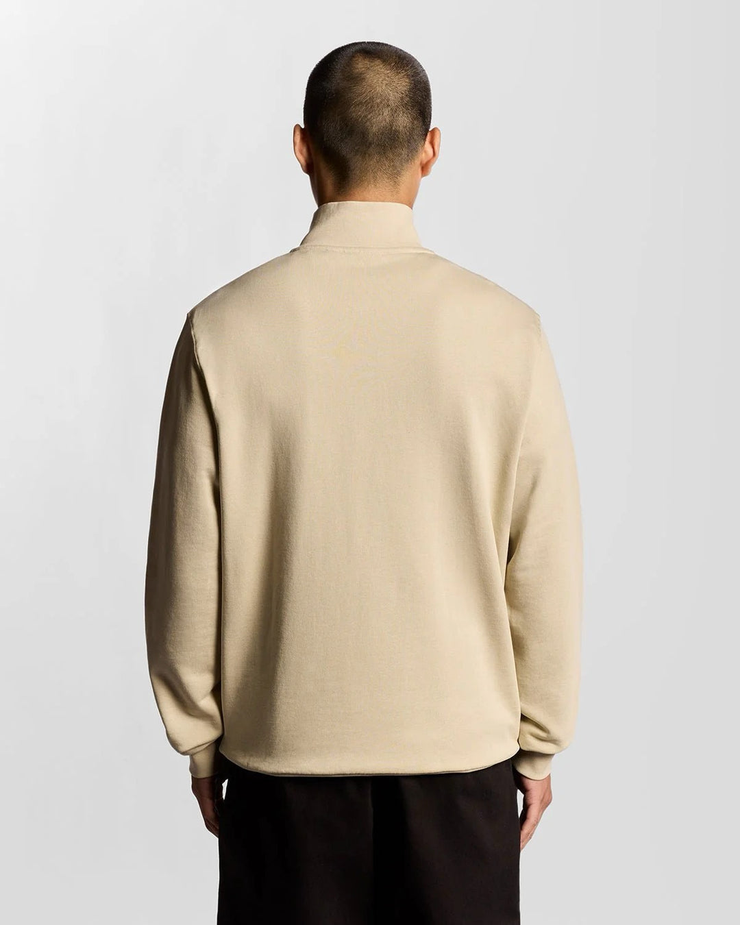 Loop Back Quarter Zip Sweat - Zand