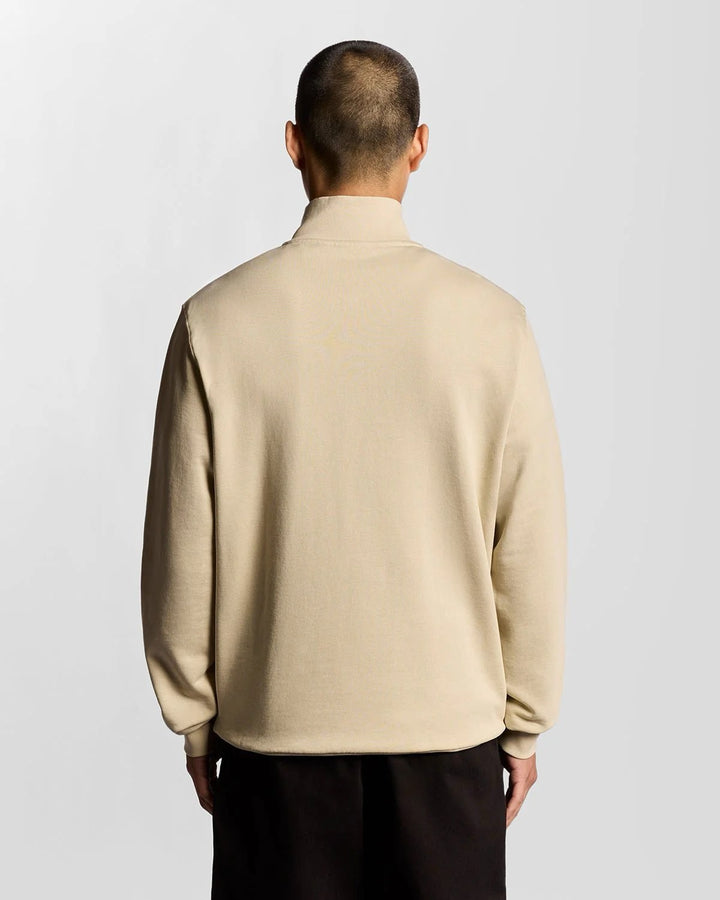 Loop Back Quarter Zip Sweat - Zand