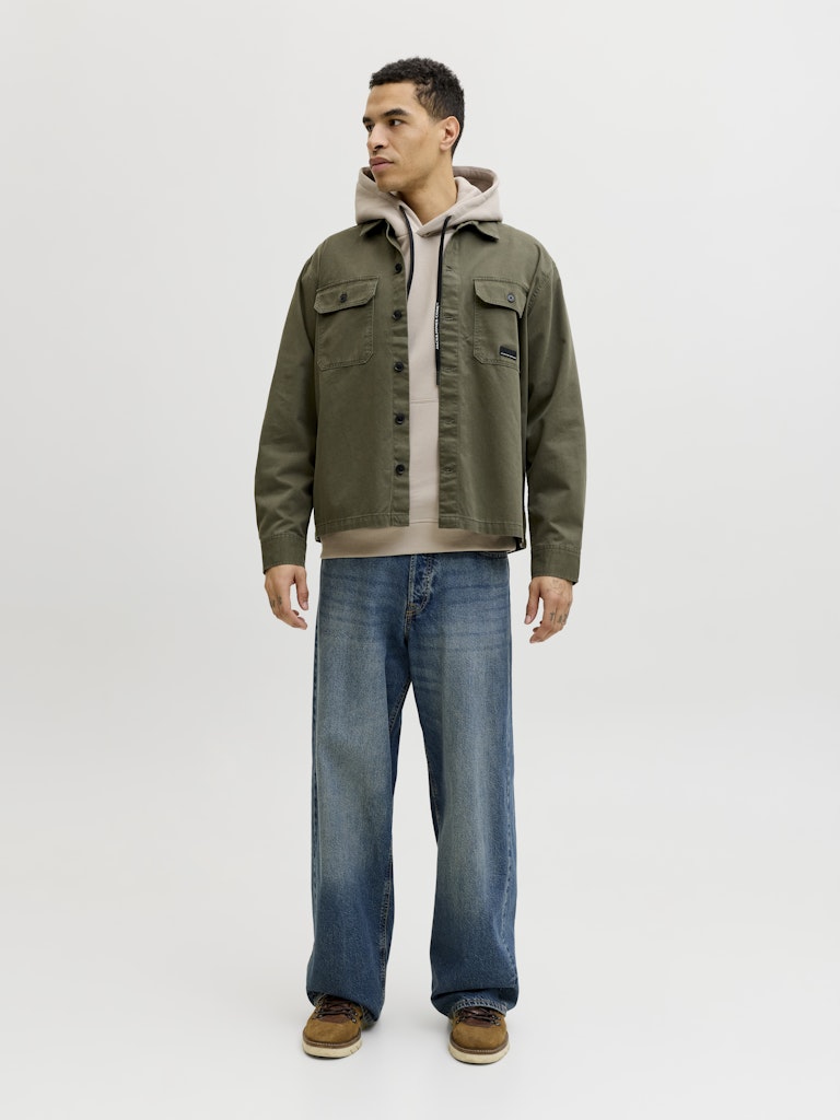 Jcofusion Sweat Badge Hood - Zand