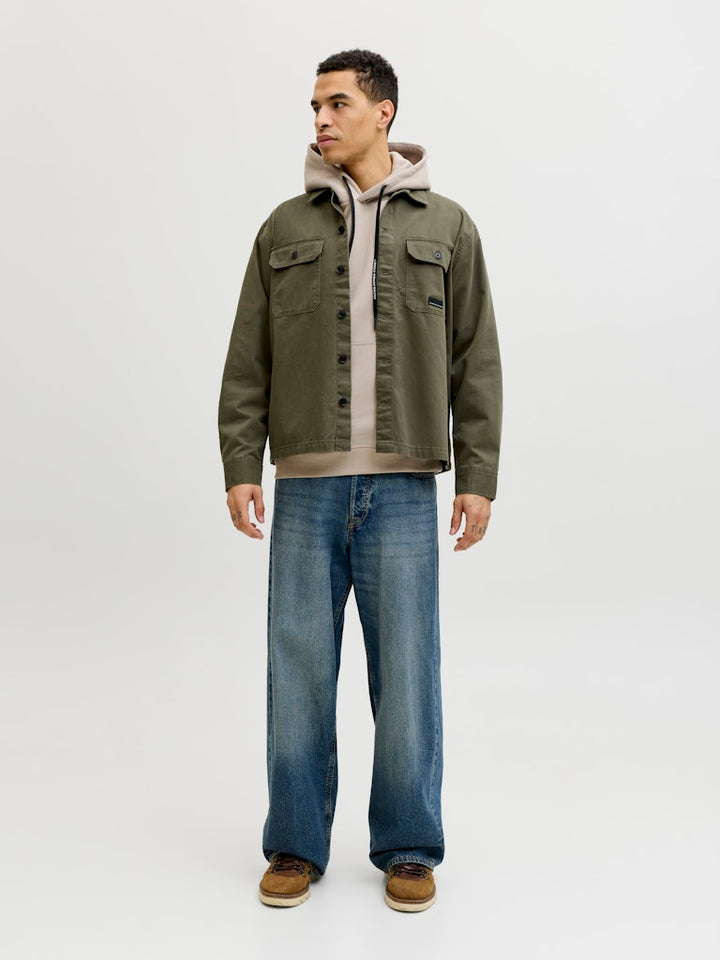 Jcofusion Sweat Badge Hood - Zand