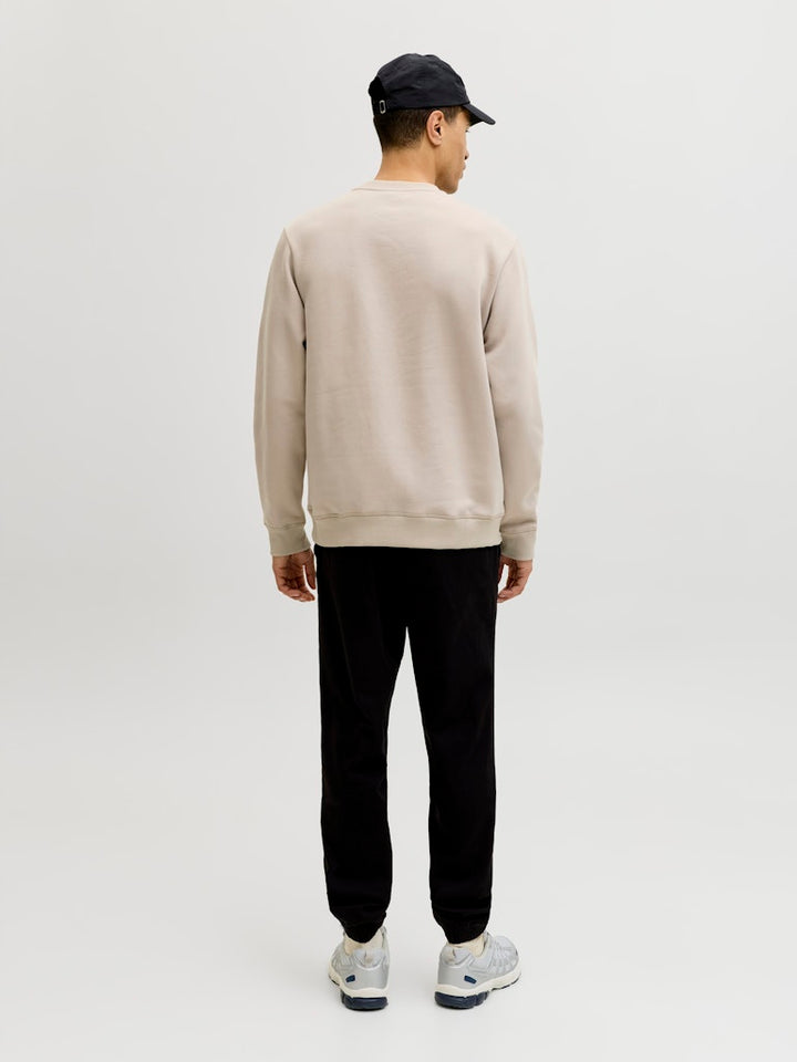 Jcofusion Sweat Badge Crew Neck - Zand