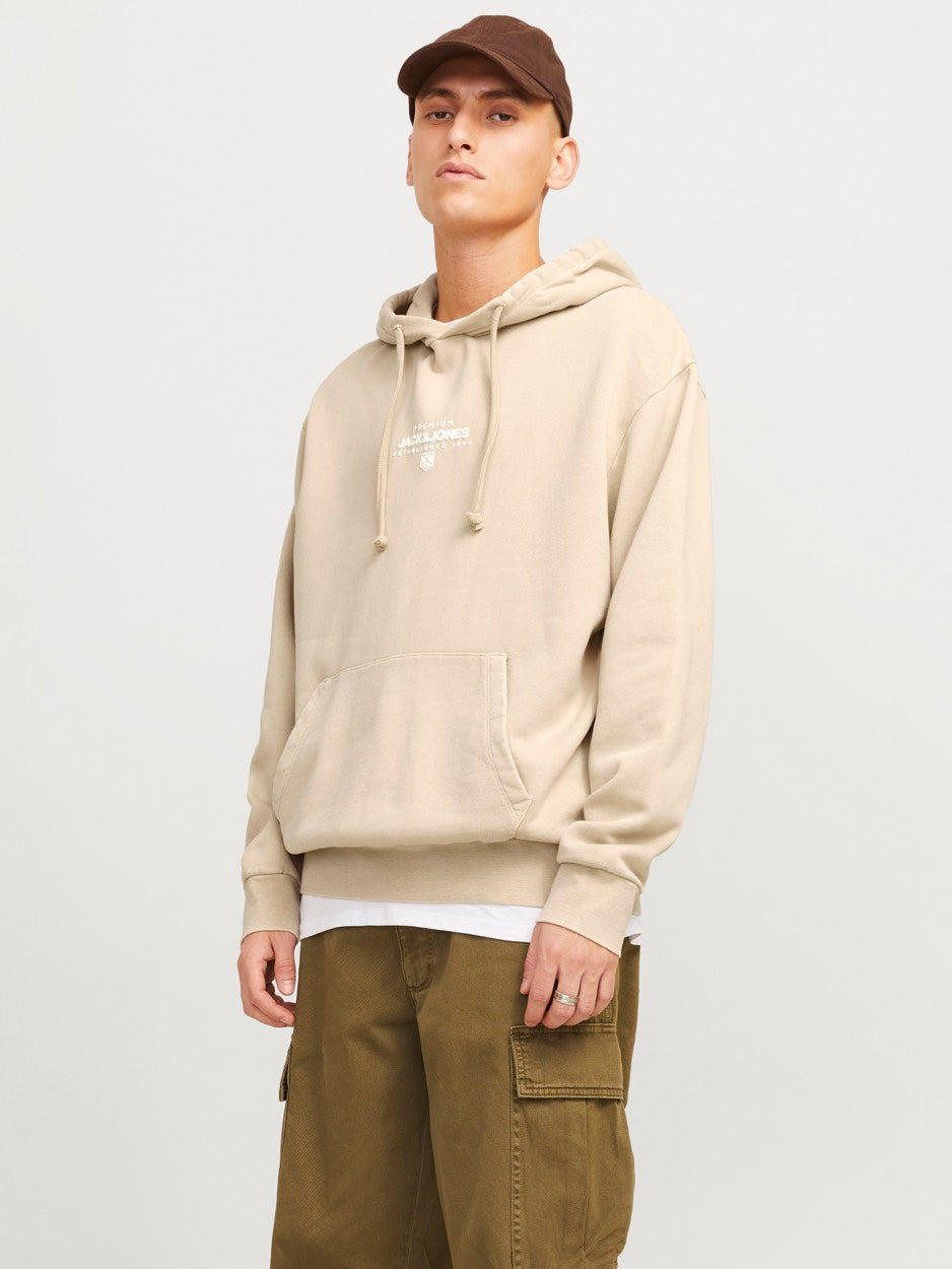 Jprbluaxton Sweat Hood - Zand