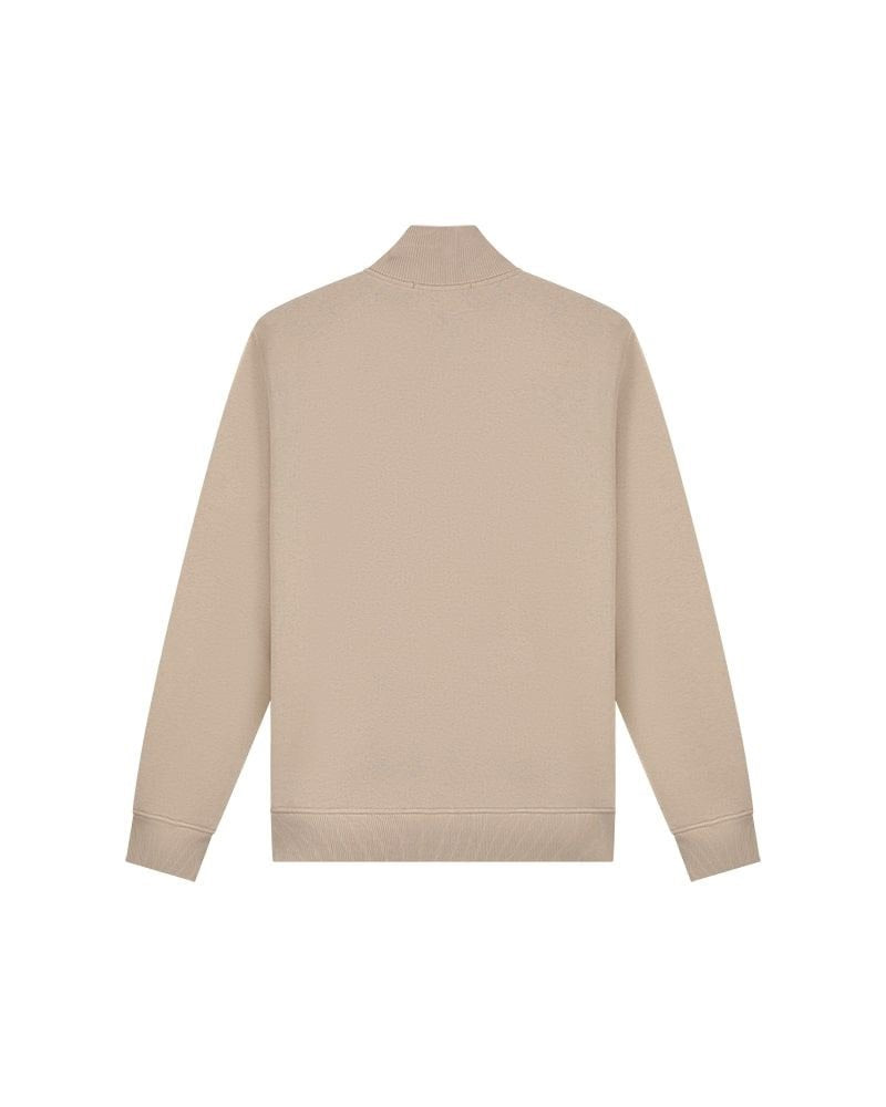 Cargo Quater Zip Sweater - Beige