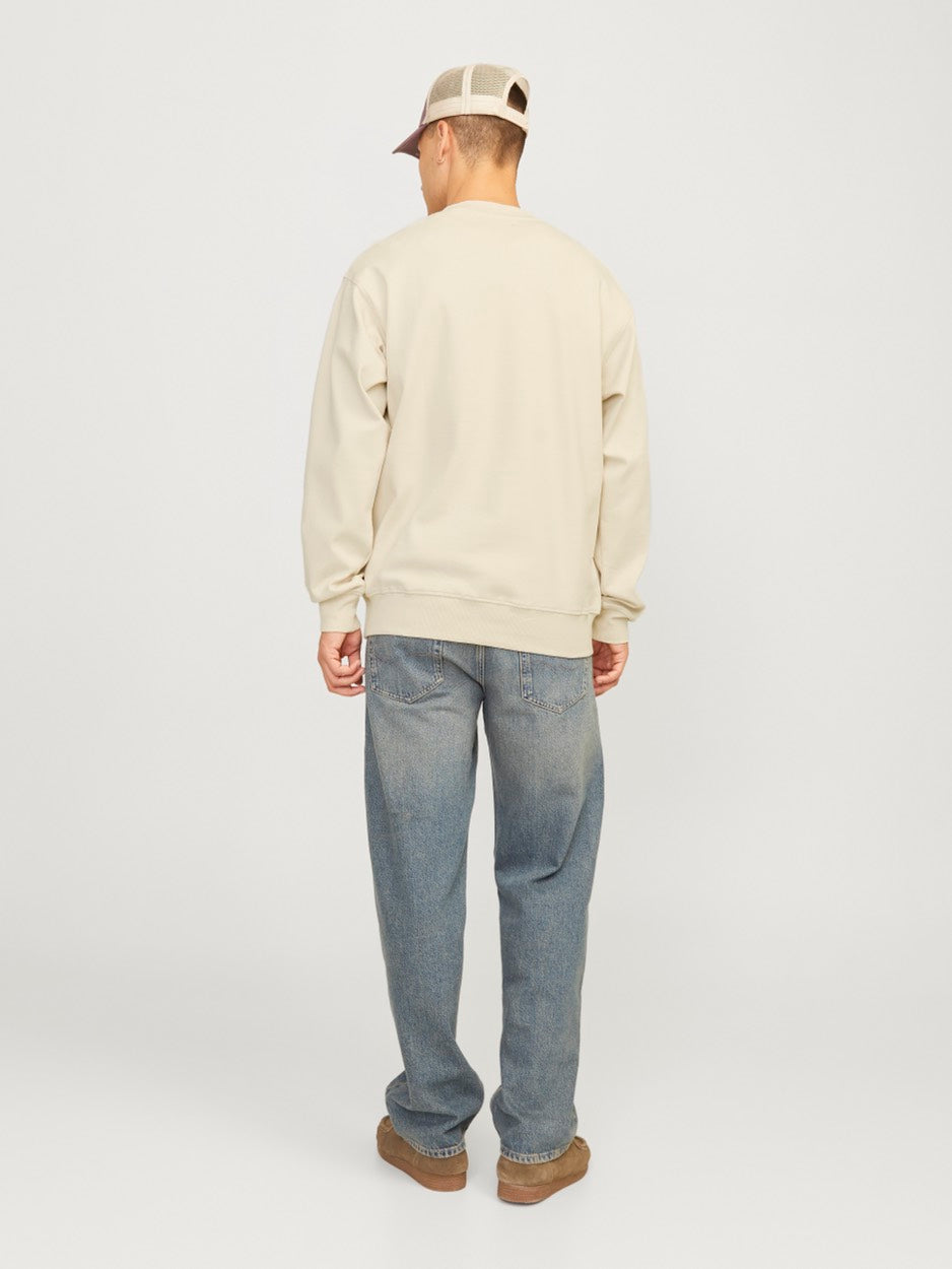 Jprblachad Branding Sweat Crew Neck - Beige