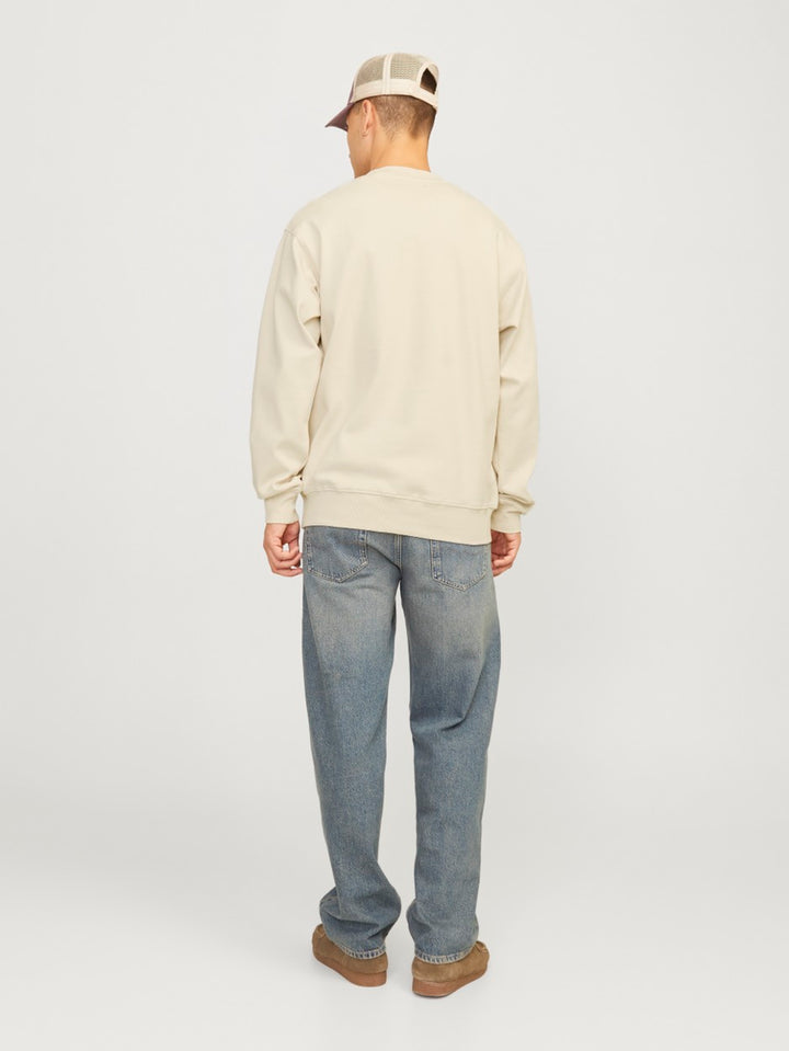 Jprblachad Branding Sweat Crew Neck - Beige