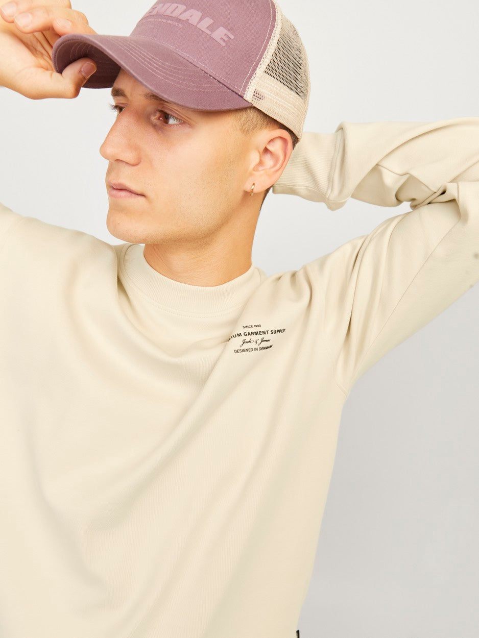 Jprblachad Branding Sweat Crew Neck - Beige