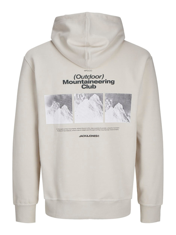 Jcoalpha Mountain Print Sweat Hood - Beige