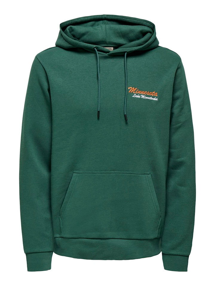 Onsceres Kenny Reg Ls Hoodie Sweat - Groen