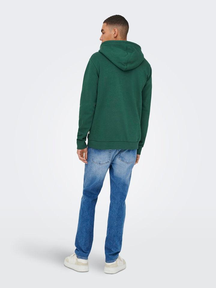 Onsceres Kenny Reg Ls Hoodie Sweat - Groen