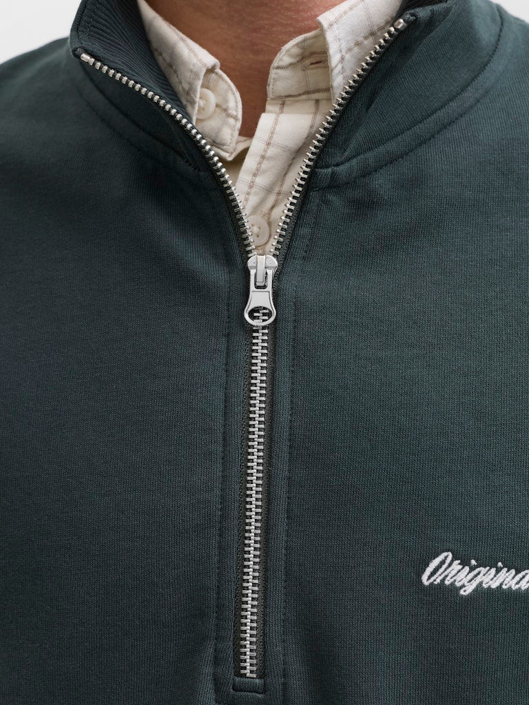 12282899jornorrebro Sweat Quarter Zip Hn N - Groen