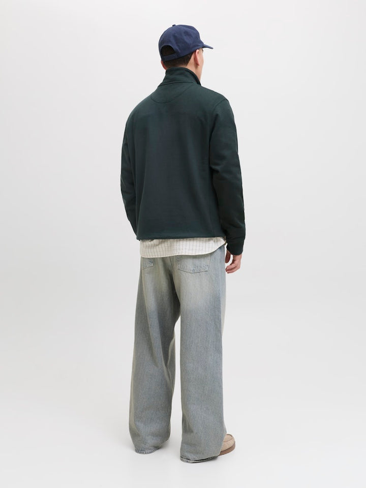 12282899jornorrebro Sweat Quarter Zip Hn N - Groen