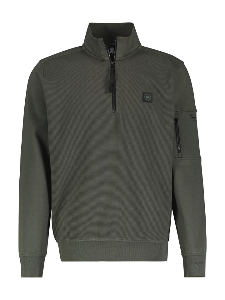 Sweater Half Zip - Olijf