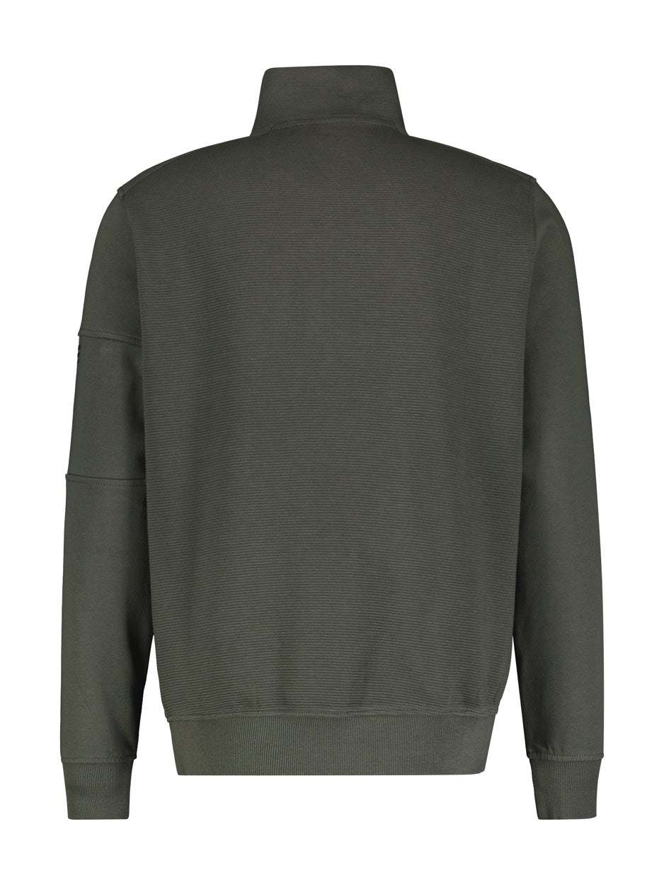 Sweater Half Zip - Olijf