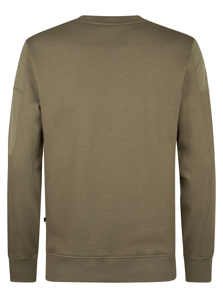 Men Sweater Round Neck - Olijf