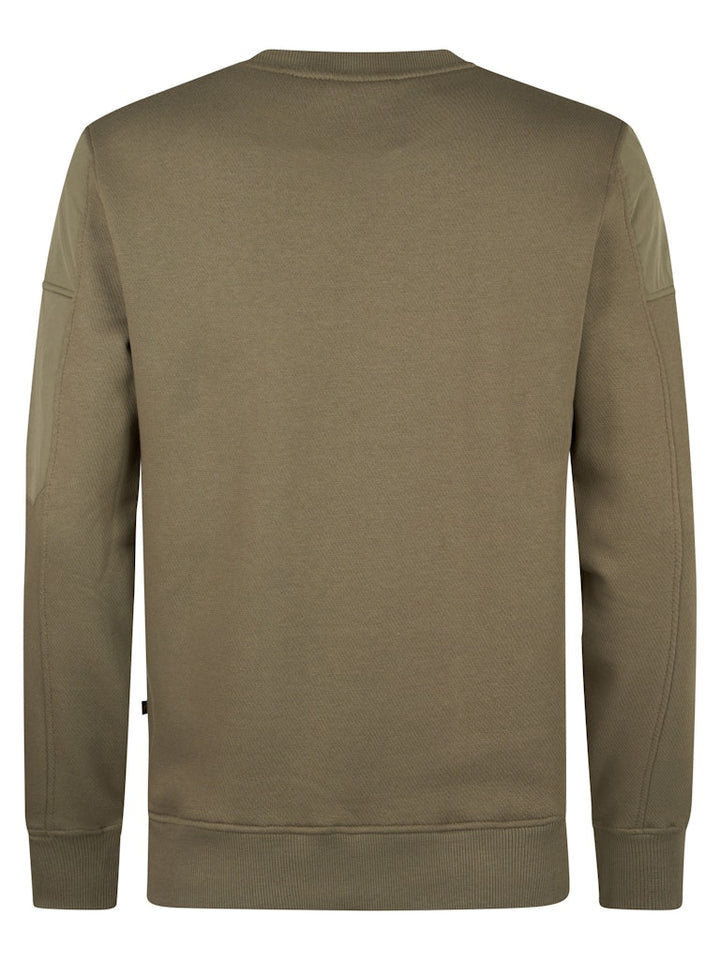 Men Sweater Round Neck - Olijf