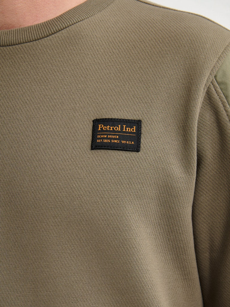 Men Sweater Round Neck - Olijf