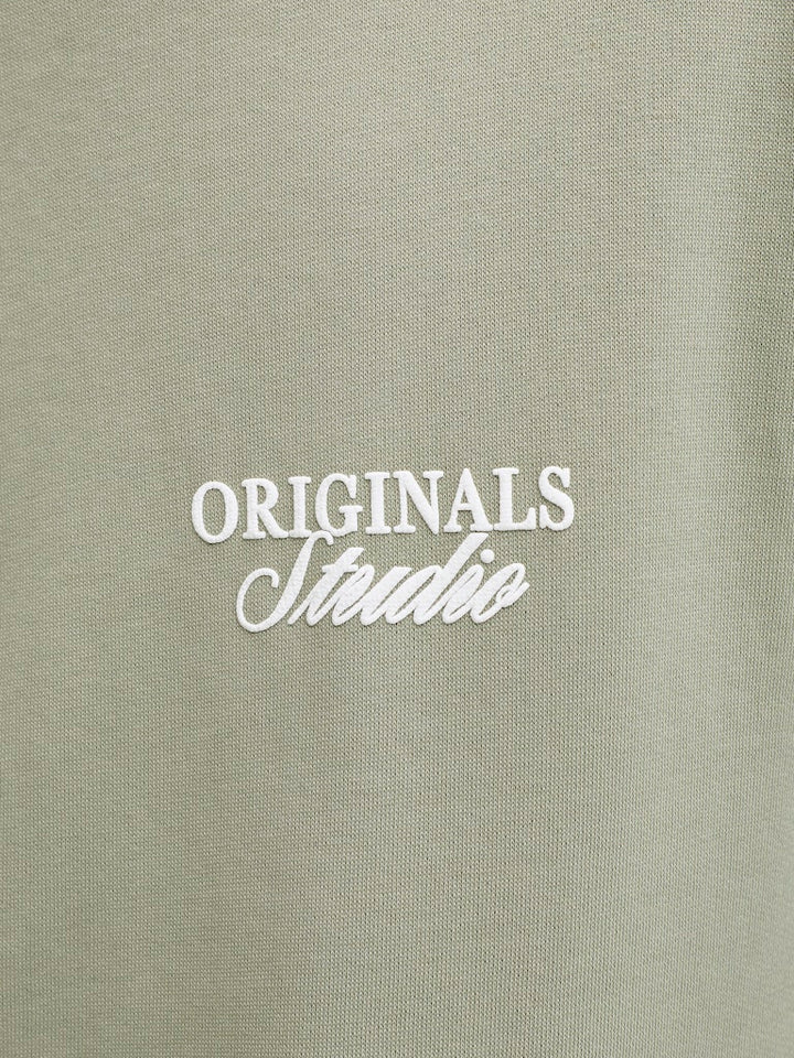 Jornorrebro Typo Back Sweat Hood Sn - Olijf