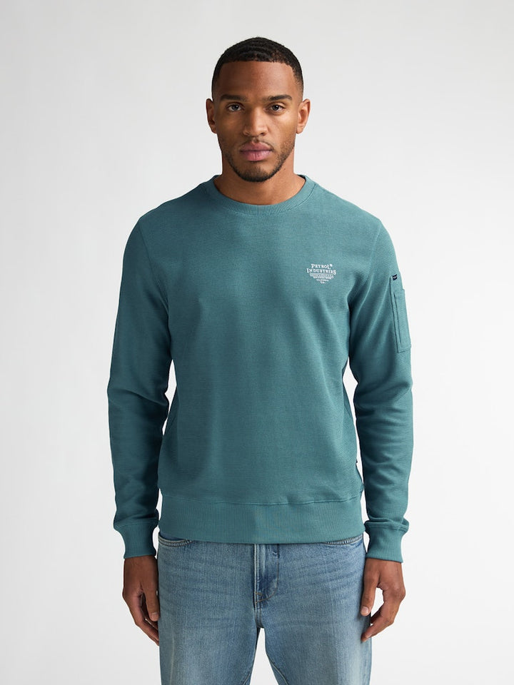 Men Sweater Round Neck - Oud Groen