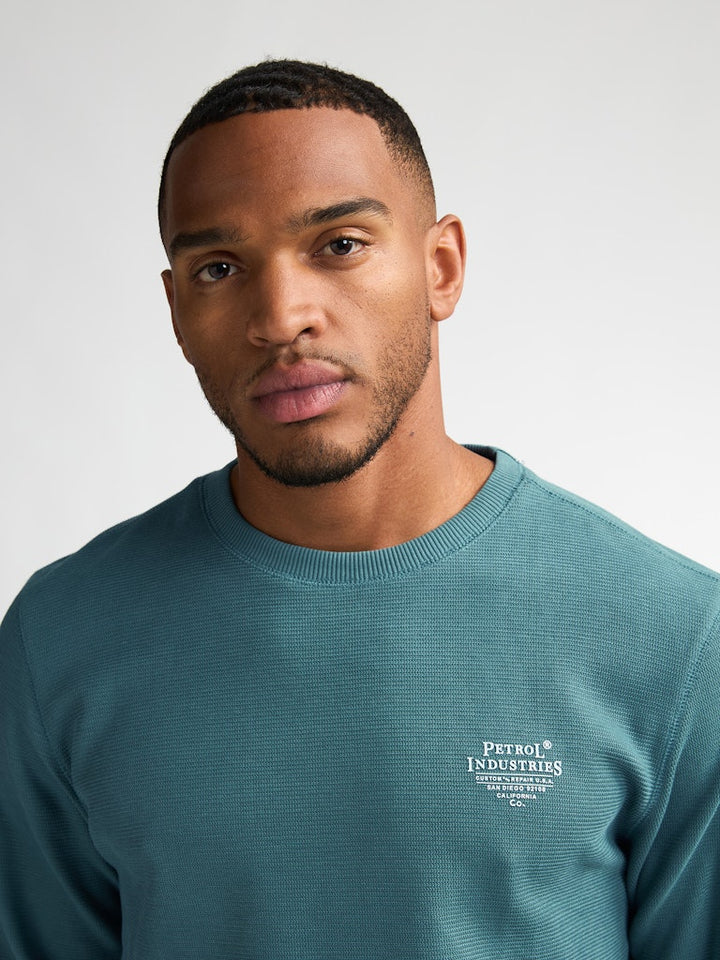 Men Sweater Round Neck - Oud Groen