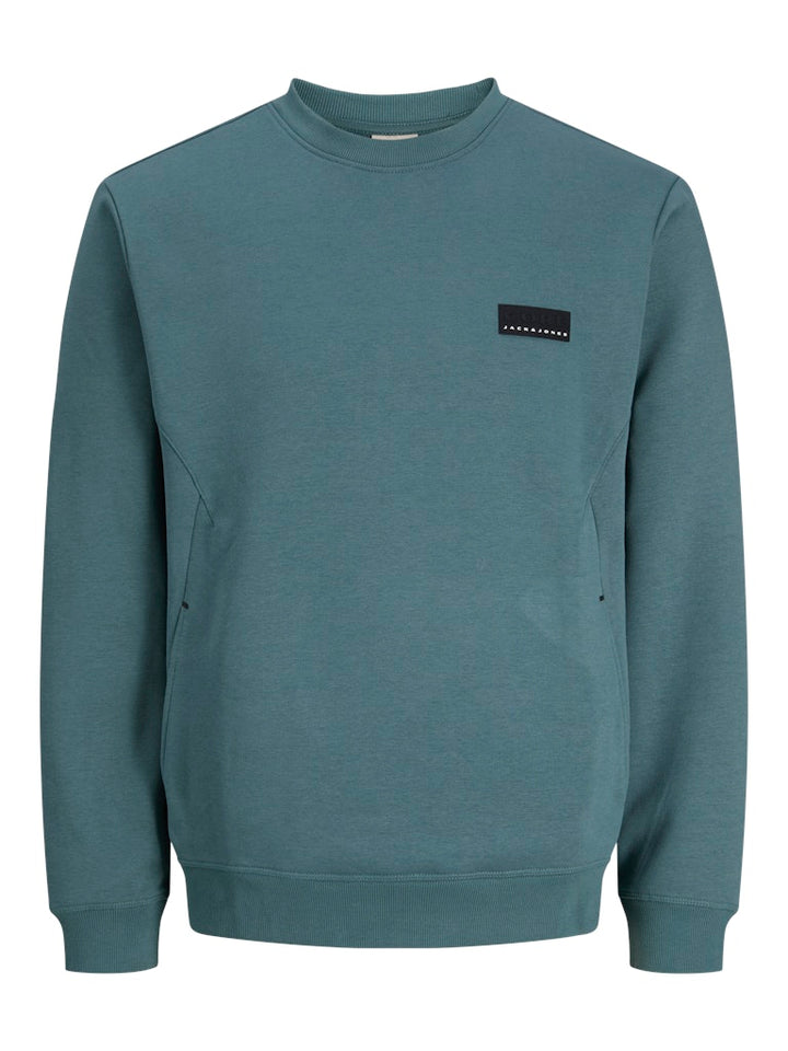 Jcofusion Sweat Badge Crew Neck - Oud Groen