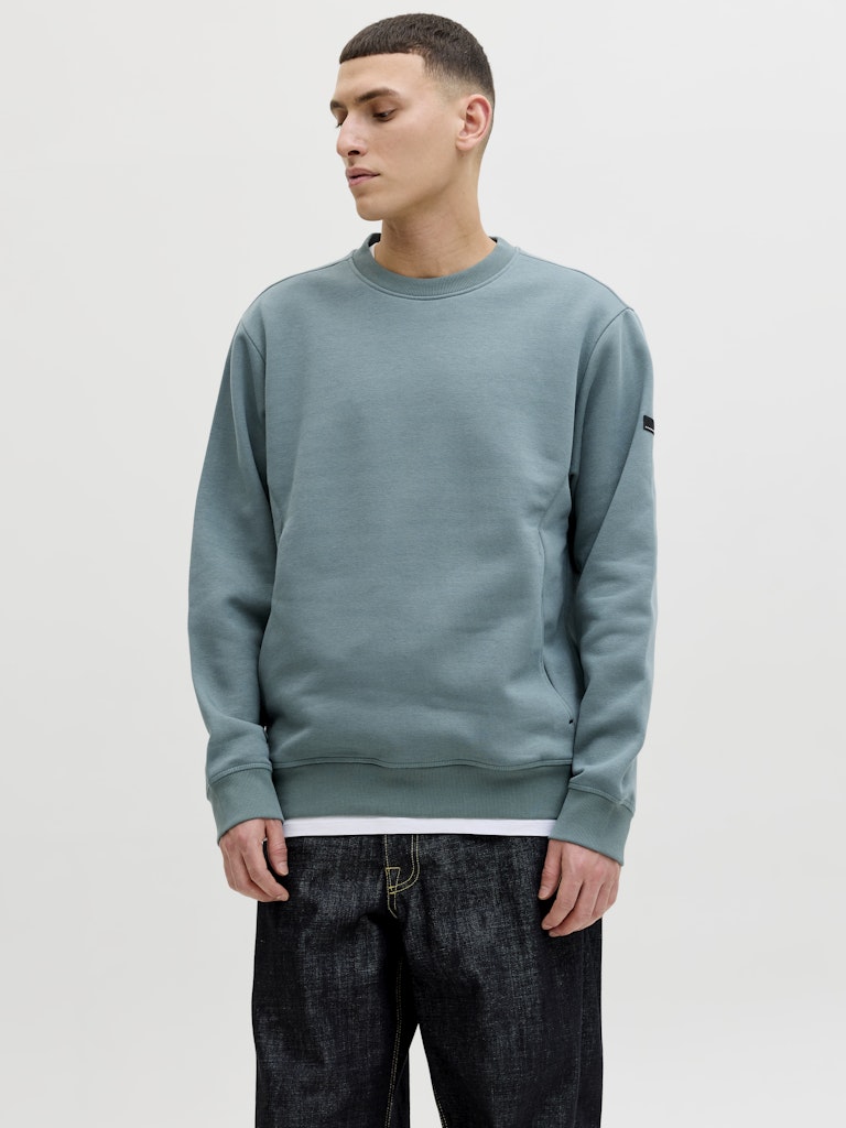 Jcofusion Sweat Badge Crew Neck - Oud Groen