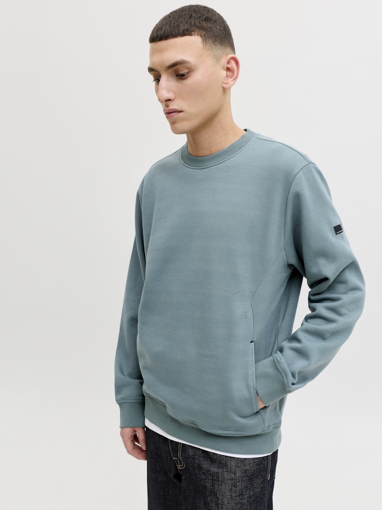 Jcofusion Sweat Badge Crew Neck - Oud Groen