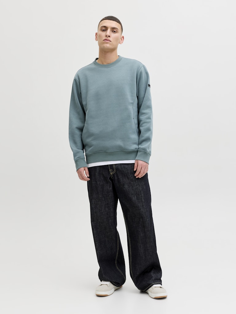 Jcofusion Sweat Badge Crew Neck - Oud Groen