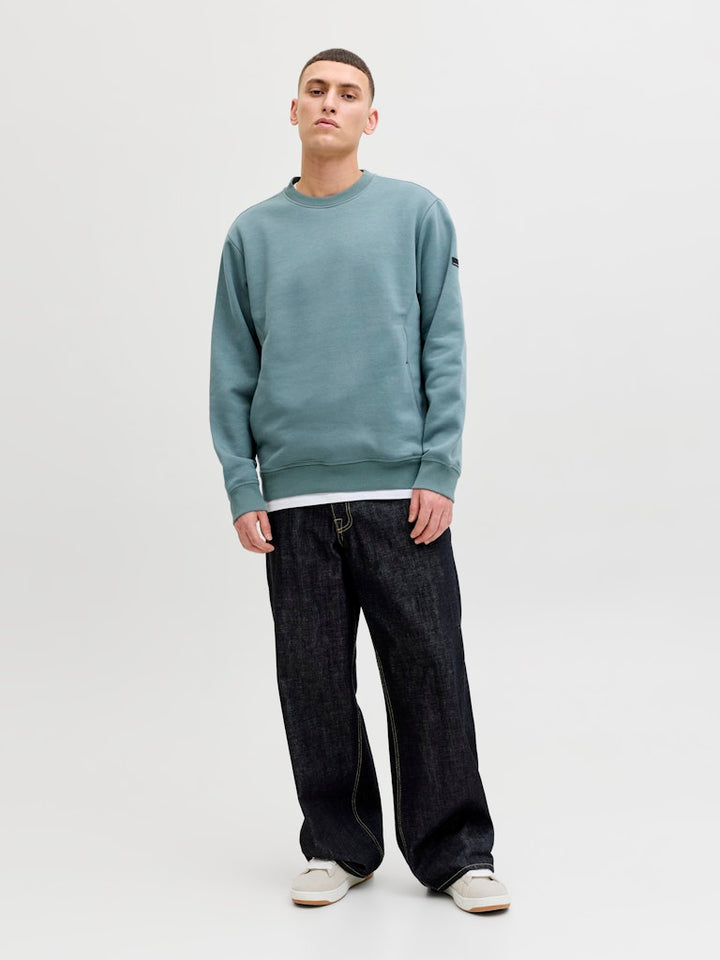 Jcofusion Sweat Badge Crew Neck - Oud Groen